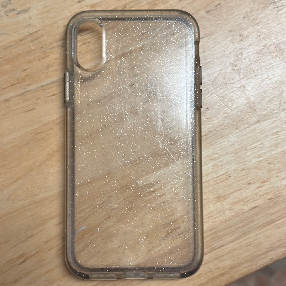 IPhone X Clear Glitter Case 💎